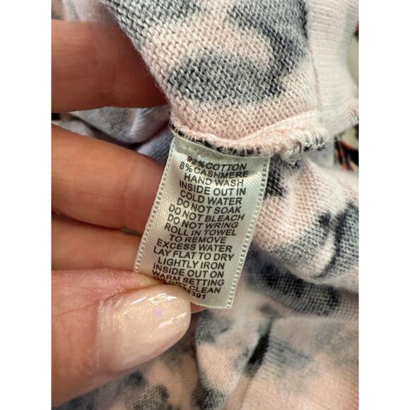 Project Pink Leopard Print Cotton Cashmere Sweater S - Picture 5 of 5